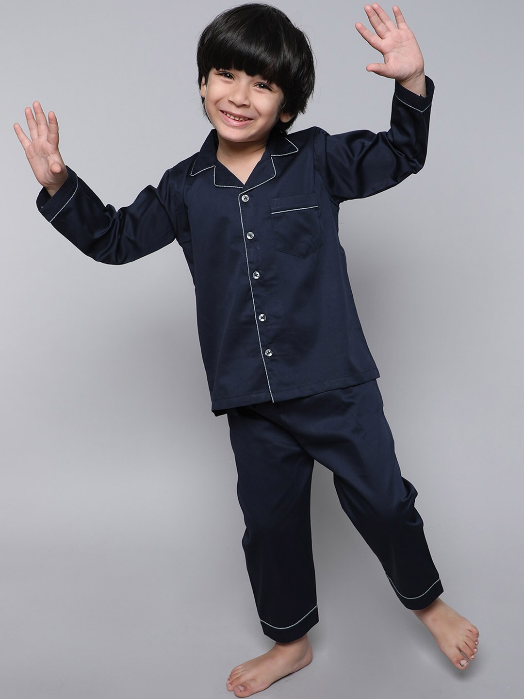 

BAESD Boys Shirt With Pyjamas, Navy blue