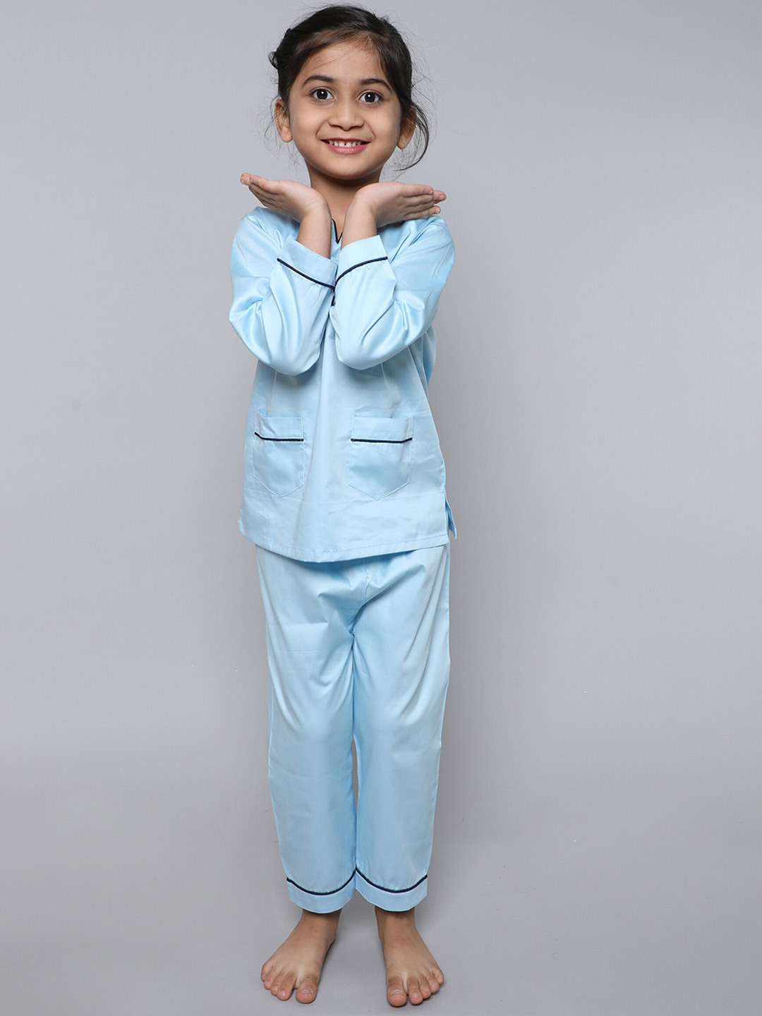 

BAESD Girls Shirt With Pyjamas, Blue