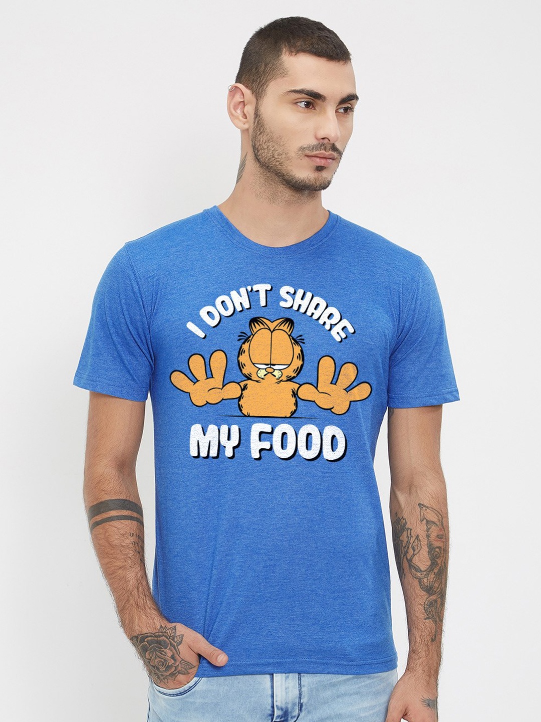 

Redwolf Unisex Printed Applique T-shirt, Blue