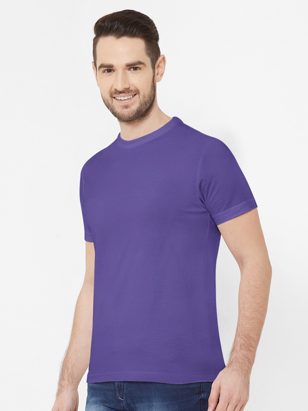 

Redwolf Unisex High Neck Pockets T-shirt, Purple