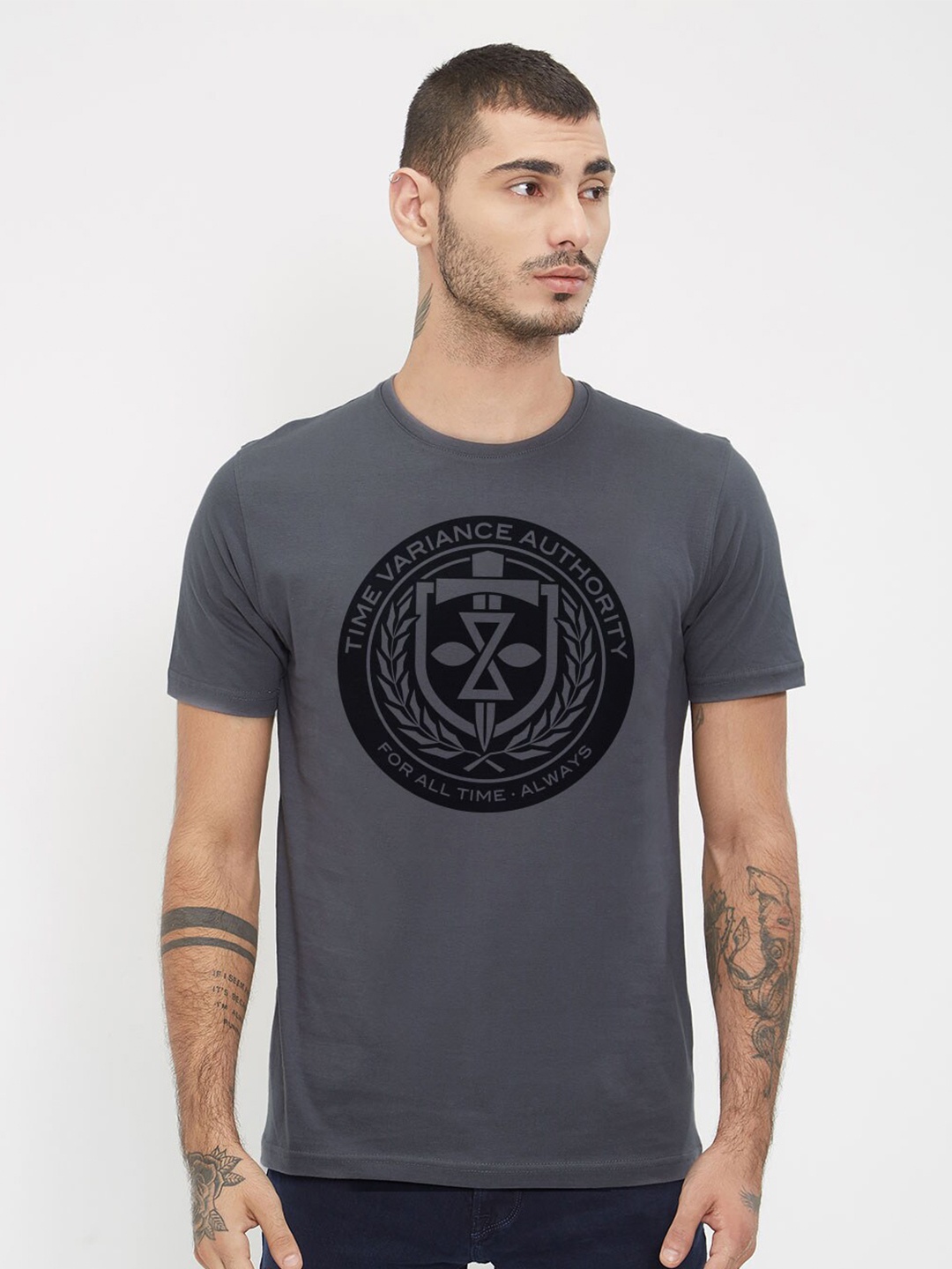 

Redwolf Unisex Printed T-shirt, Grey