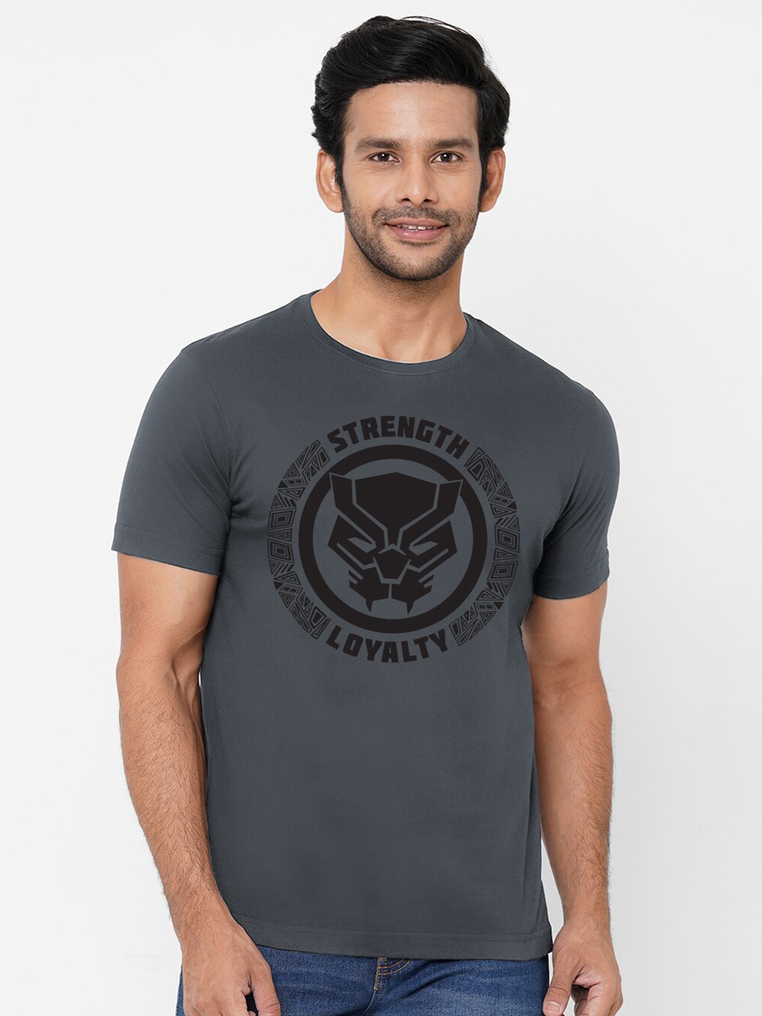 

Redwolf Unisex Typography Printed T-shirt, Grey