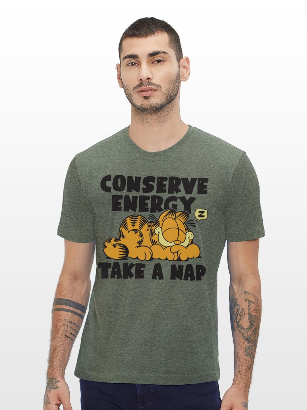 

Redwolf Unisex Printed Applique T-shirt, Green