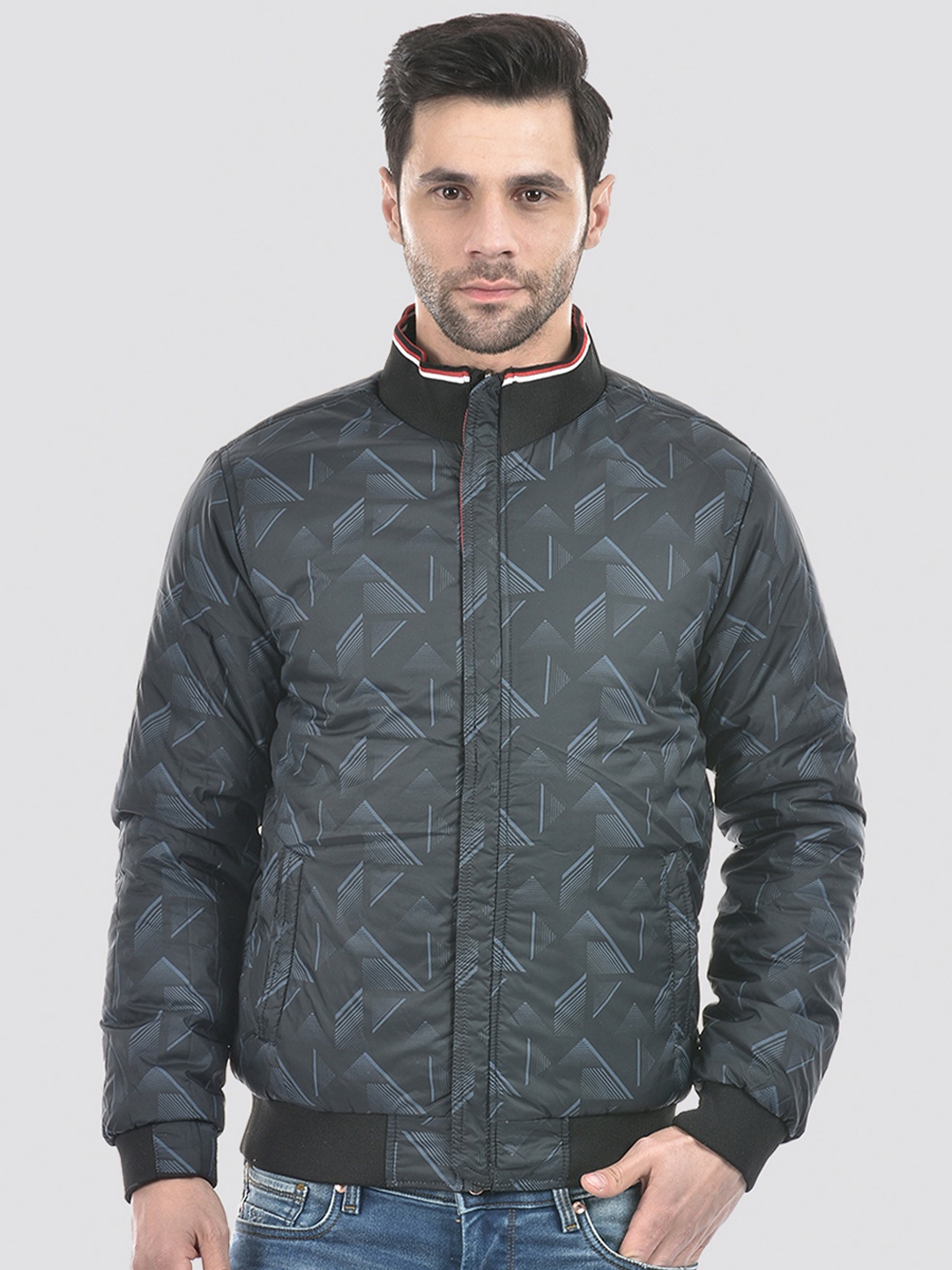 

Lawman pg3 Men Reversible Crop Bomber Jacket, Black