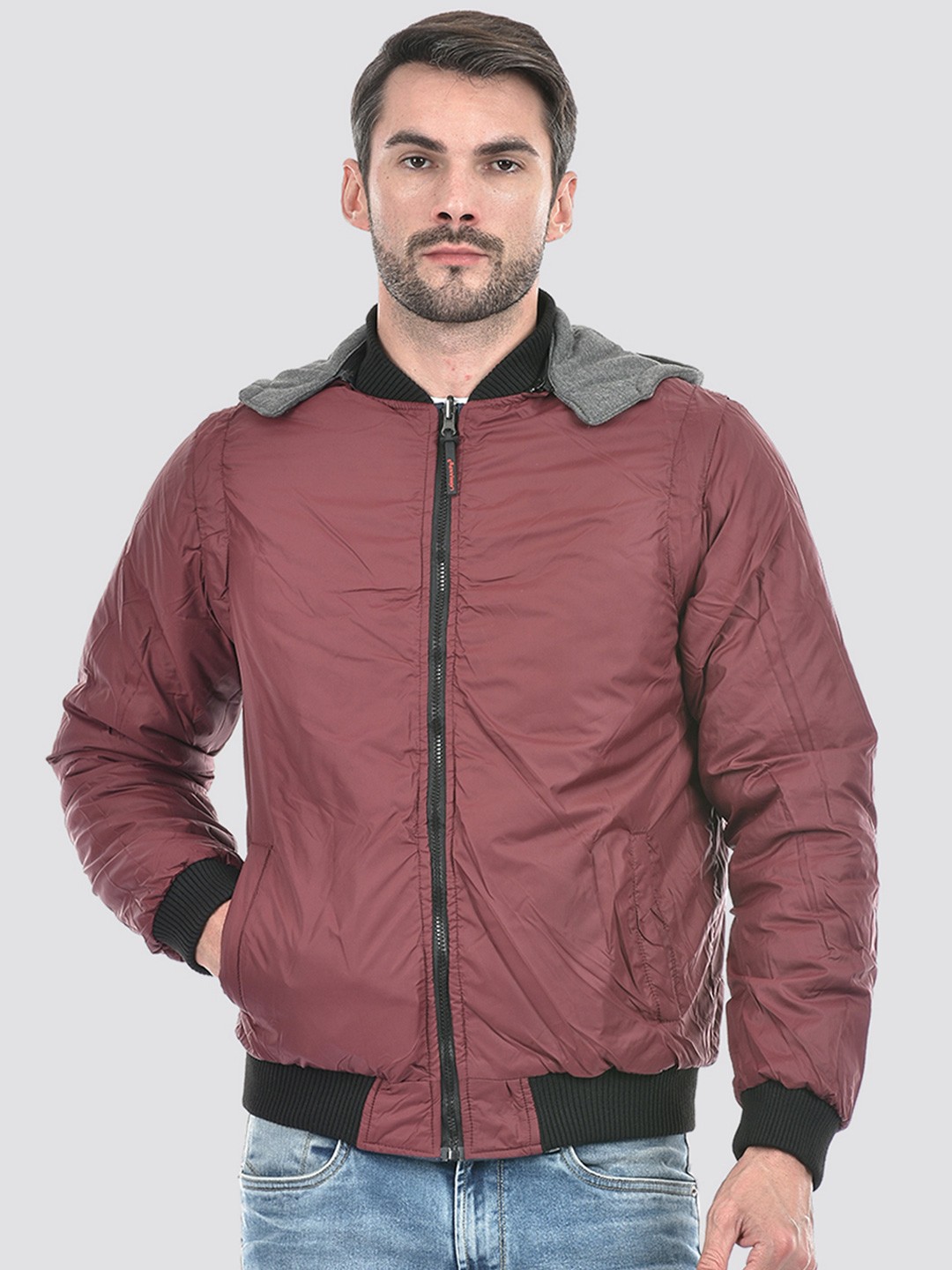 

Lawman pg3 Men Camouflage Reversible Crop Bomber Jacket, Multi