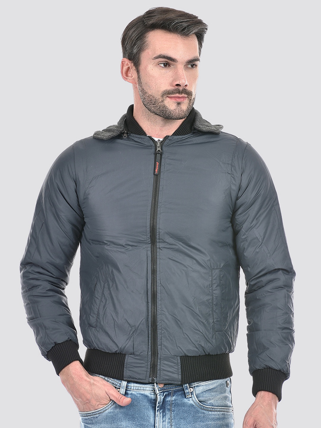 

Lawman pg3 Men Reversible Crop Bomber Jacket, Multi