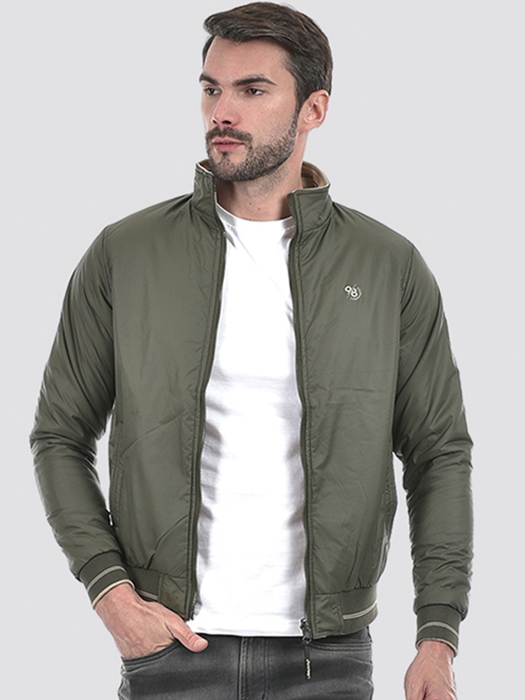 

Lawman pg3 Men Reversible Crop Open Front Jacket, Multi