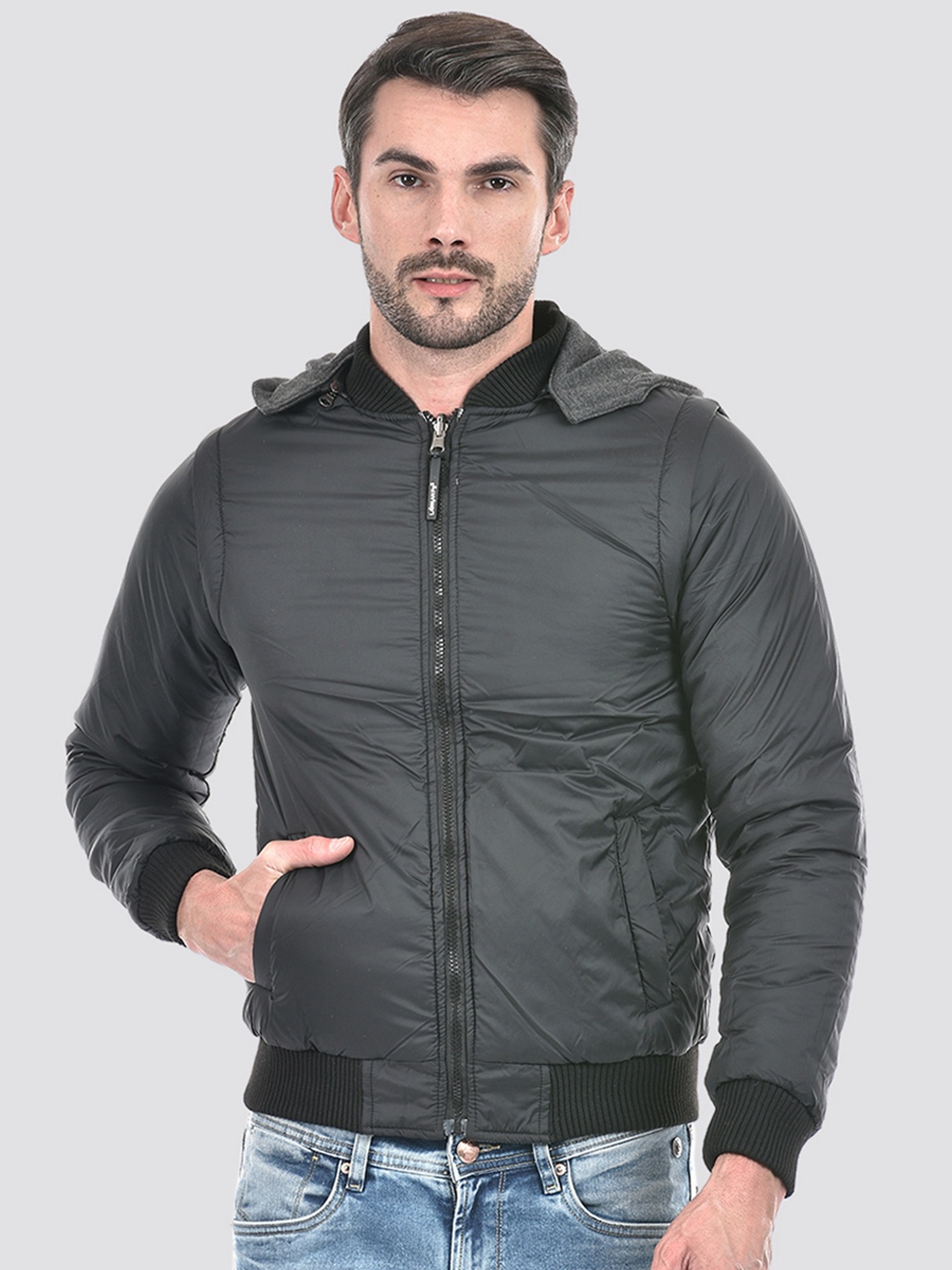 

Lawman pg3 Men Reversible Crop Bomber Jacket, Multi
