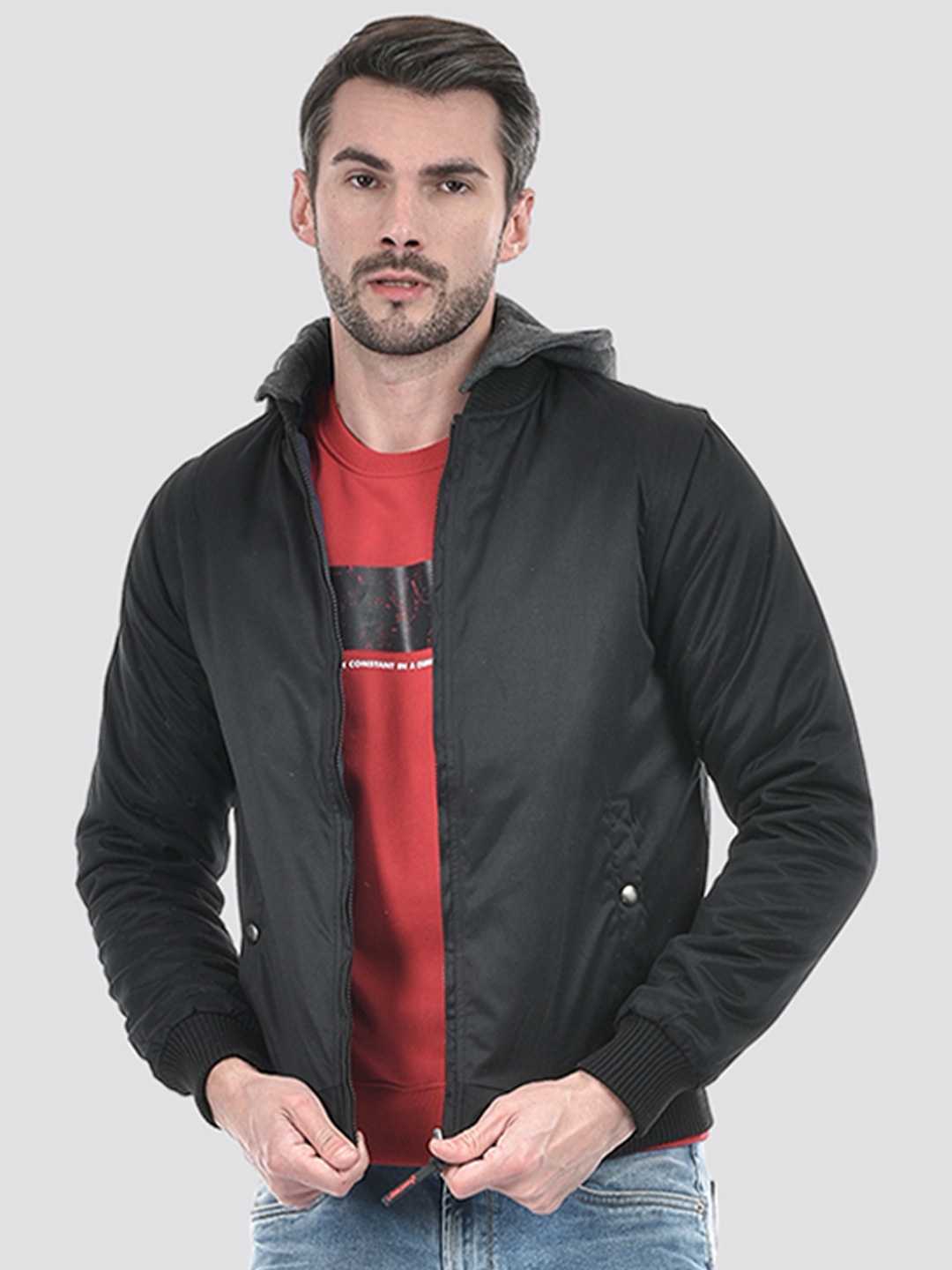 

Lawman pg3 Men Reversible Crop Bomber Jacket, Multi