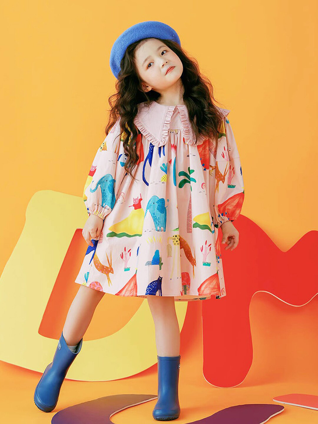 

INCLUD Print A-Line Dress, Pink