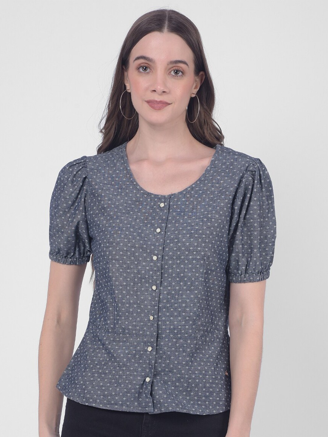 

Numero Uno Women Polka Dots Regular Fit Shirt, Blue