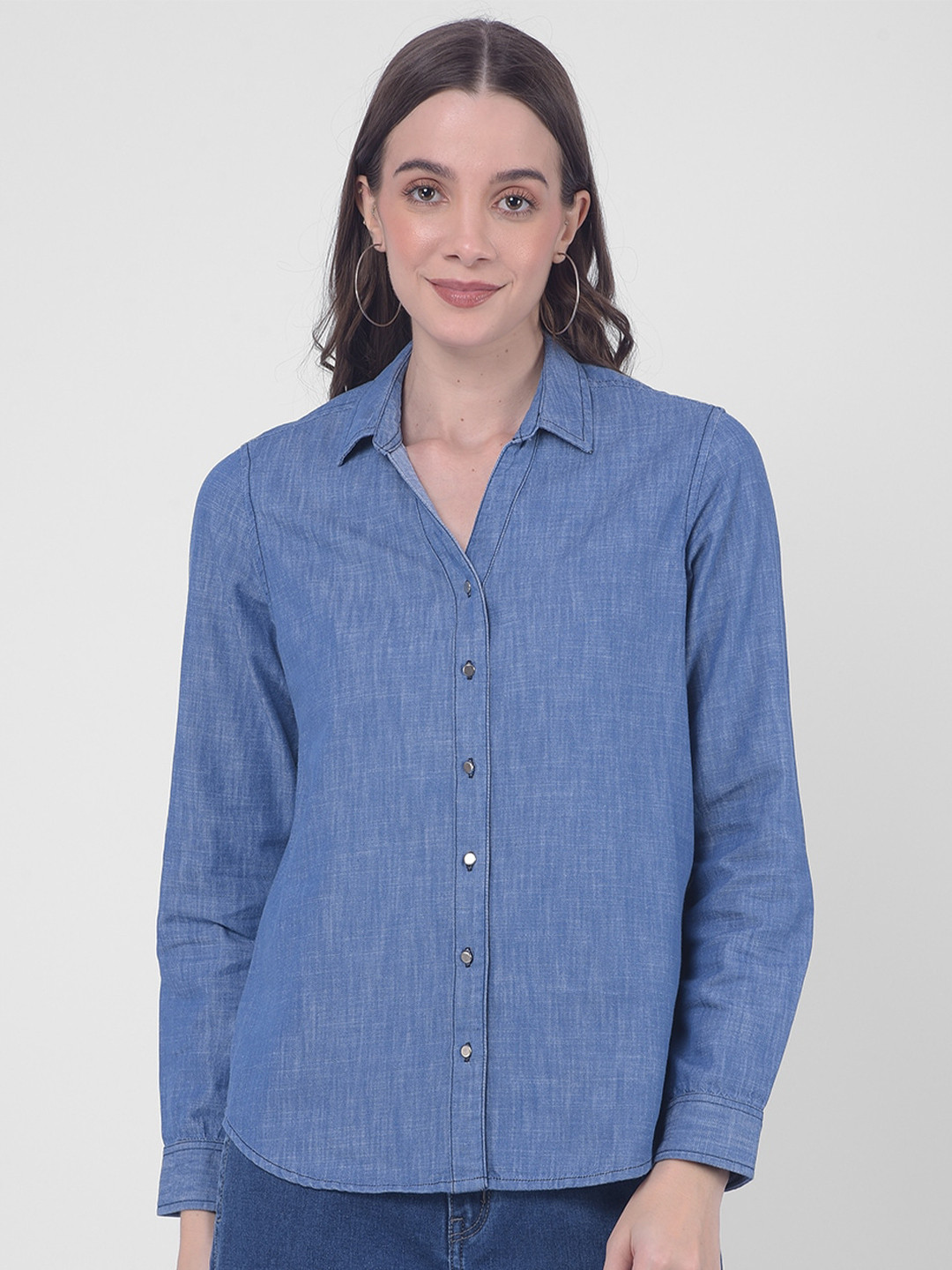

Numero Uno Women Solid Regular Fit Shirt, Blue