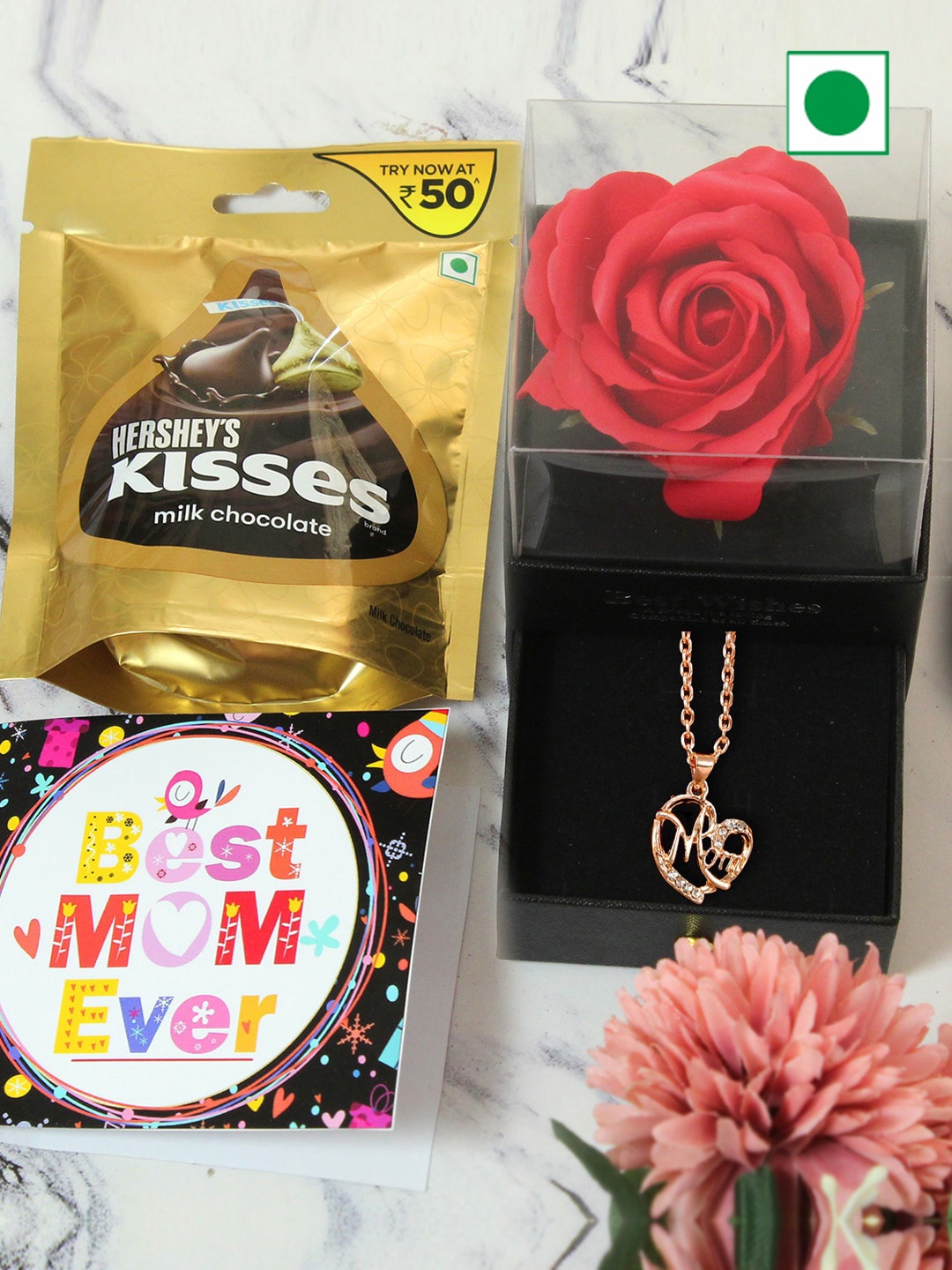 

TIED RIBBONS Mothers Day Hamper Chocolate Gifts, Gold