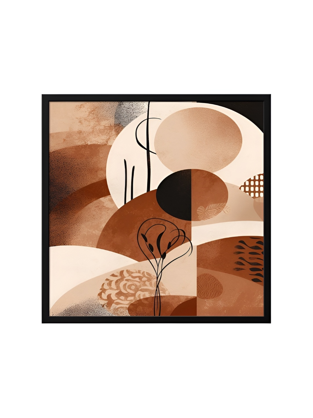 

999Store Brown & Beige Canvas Abstract Painting Wall Art