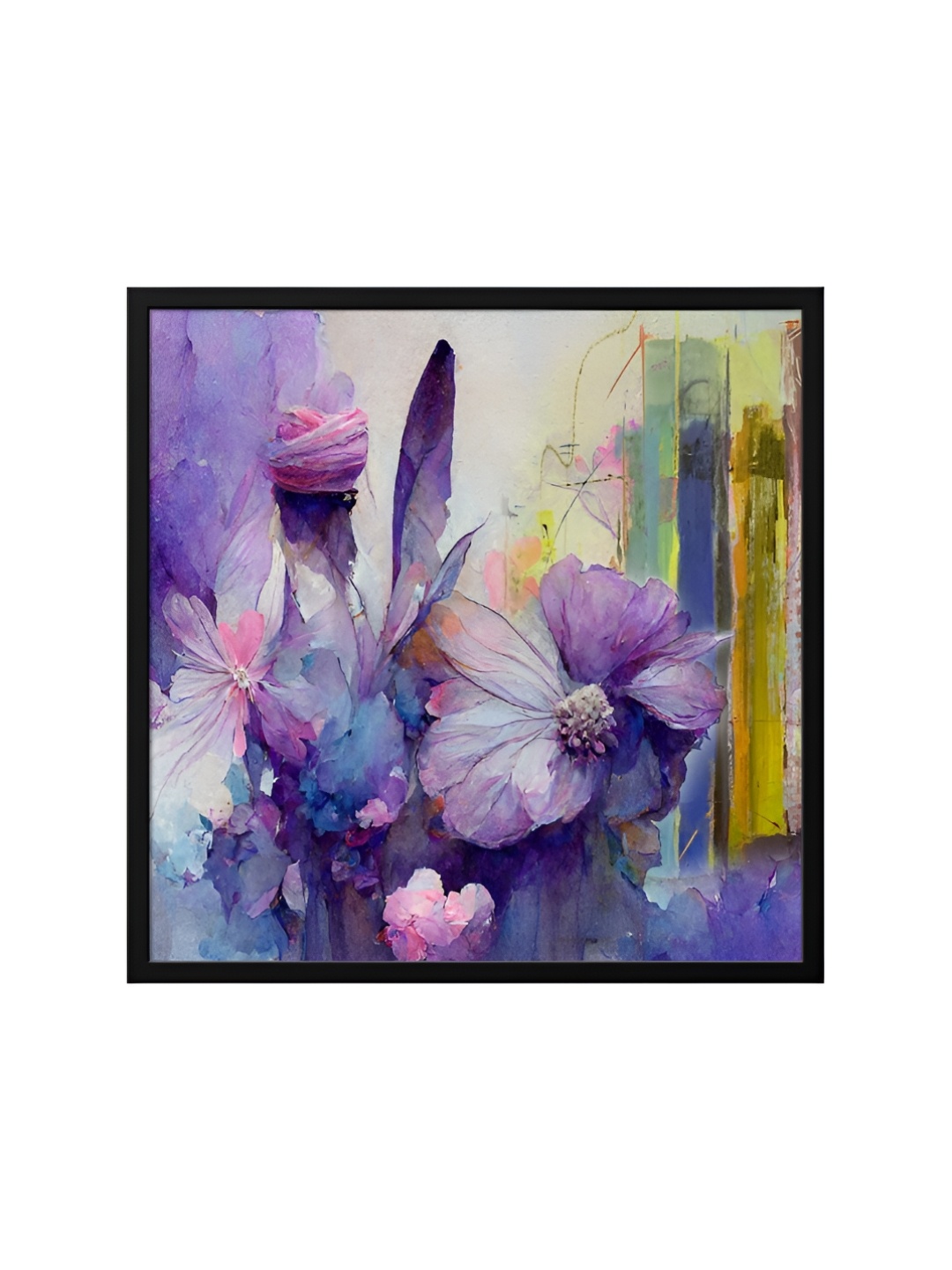 

999Store Blue & Purple Canvas Floral And Botanical Wall Art