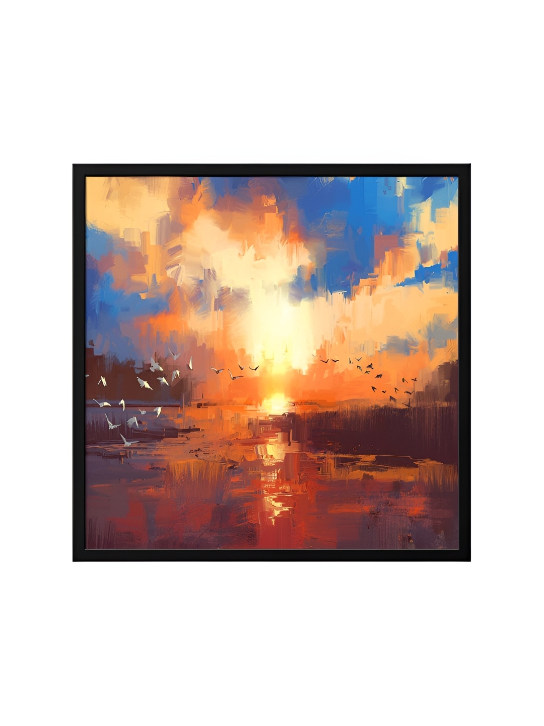 

999Store Brown & Black Canvas Abstract Painting Wall Art