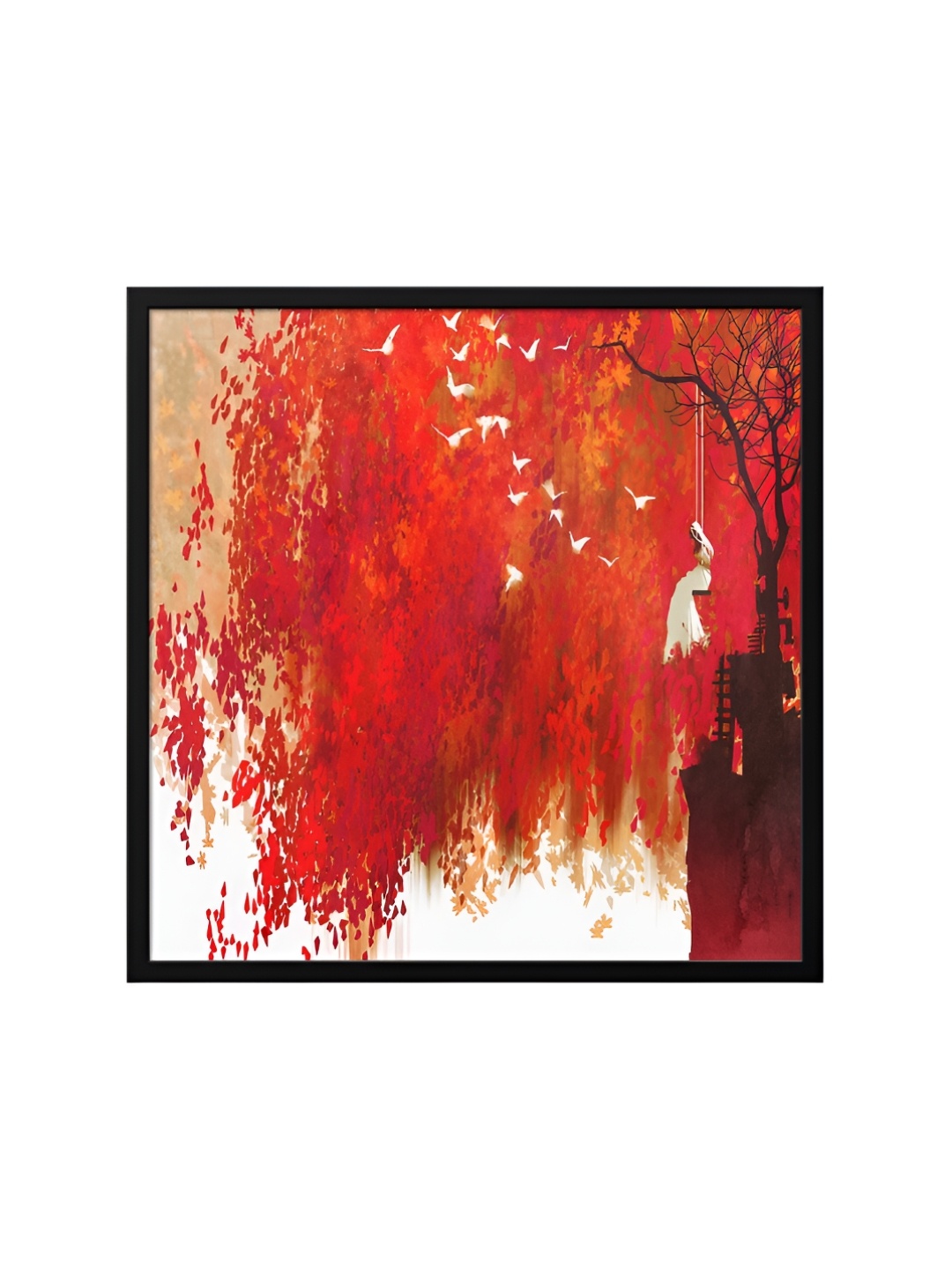 

999Store Red & Black Canvas Abstract Wall Art