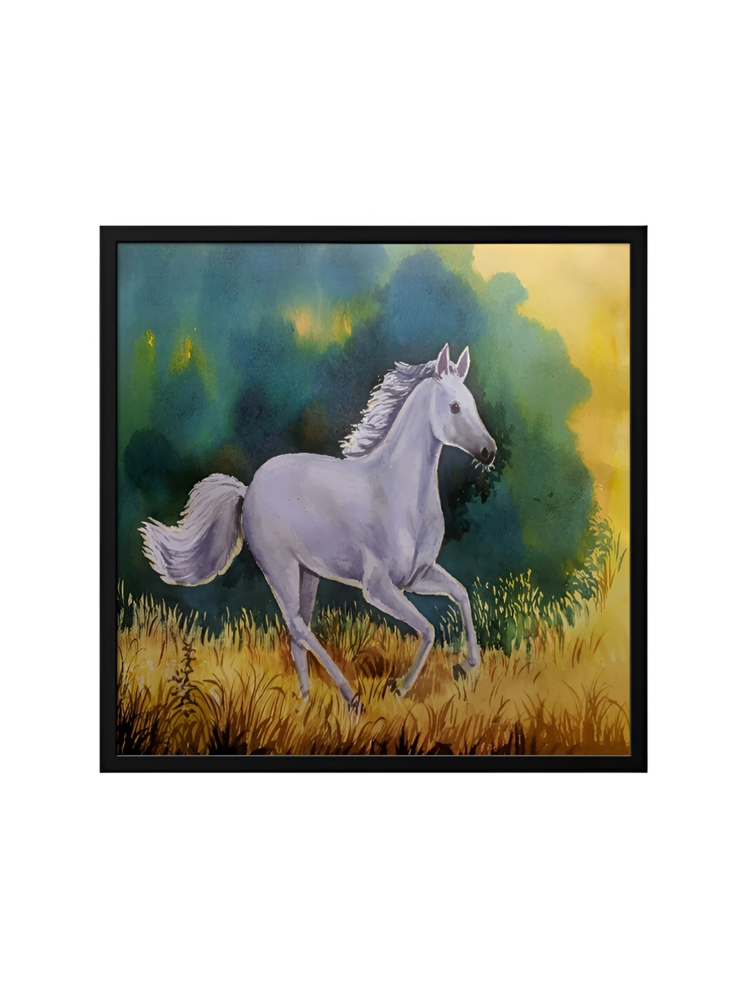 

999Store Green & Beige Canvas Birds and Animals Painting Wall Art
