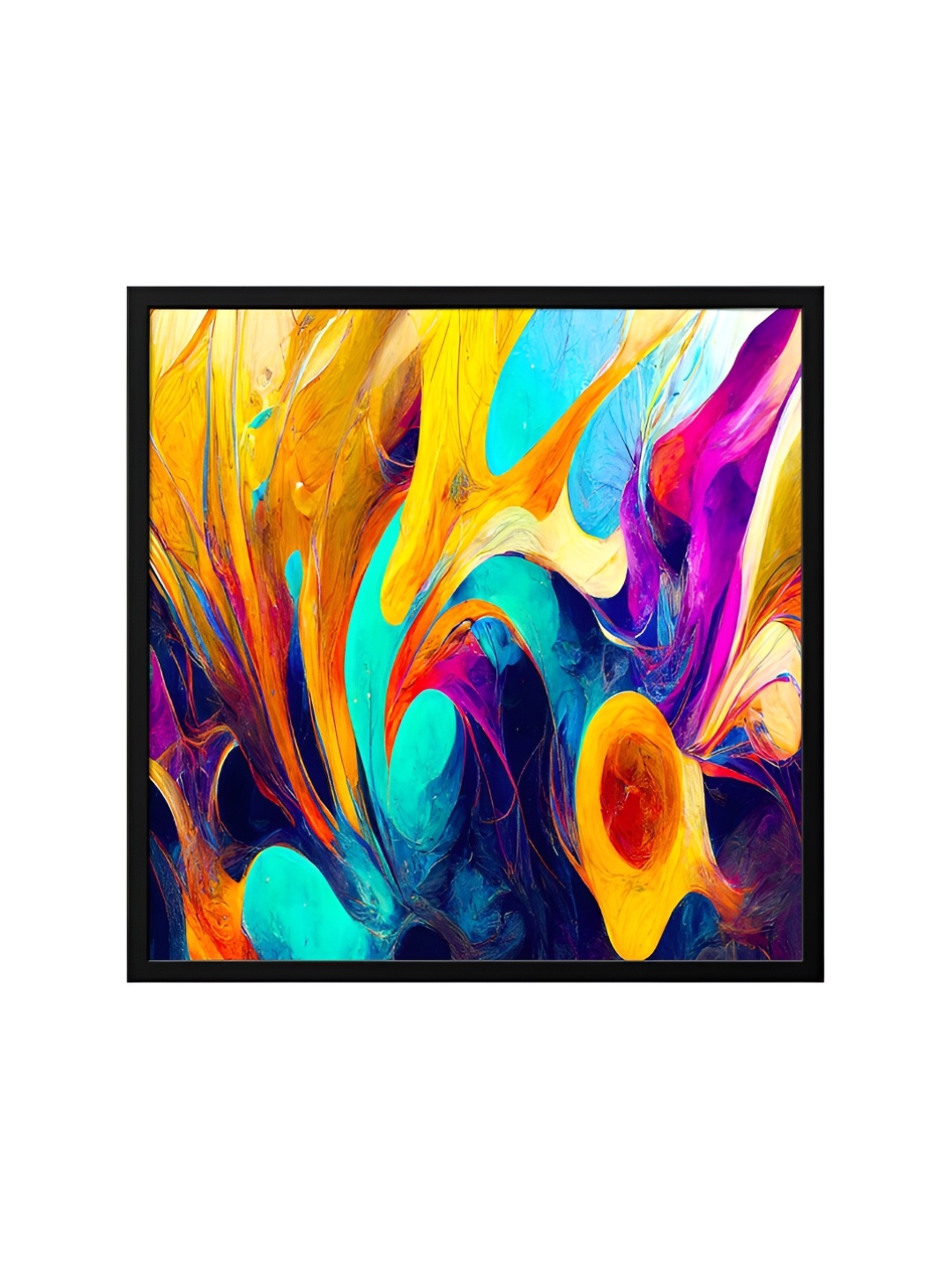 

999Store Purple & Blue Canvas Abstract Painting Wall Art