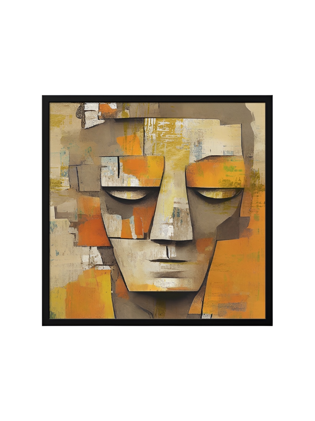 

999Store Brown & Black Canvas Abstract Painting Wall Art