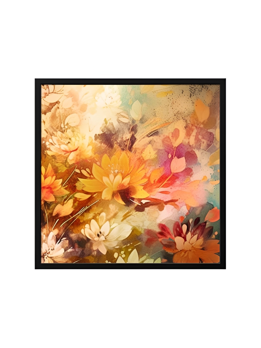 

999Store Brown & Pink Canvas Floral and Botanical Painting Wall Art