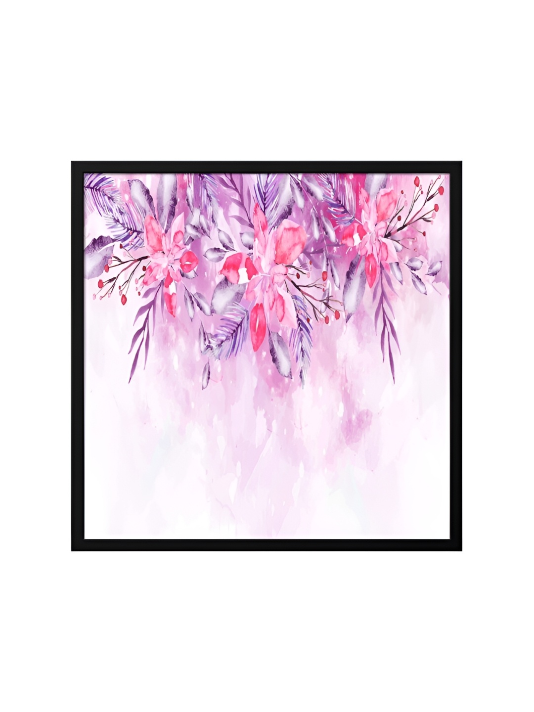 

999Store Pink & White Canvas Floral And Botanical Painting Wall Art