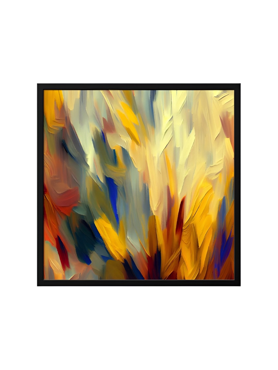 

999Store Yellow & Blue Canvas Abstract Painting Wall Art
