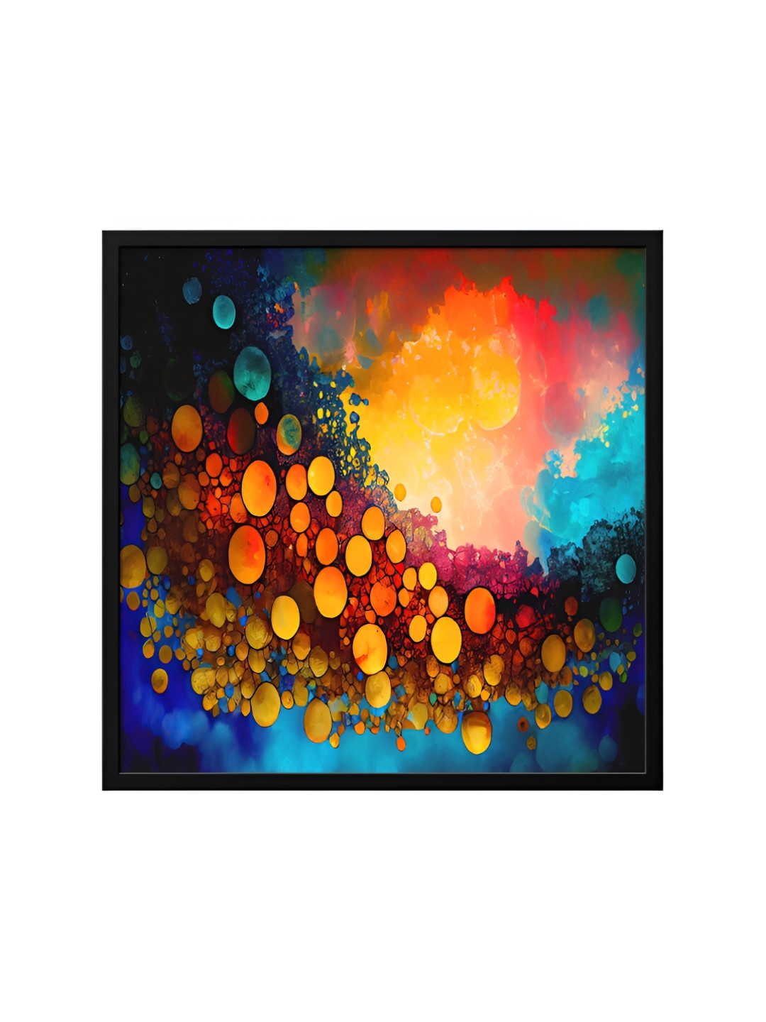

999Store Black & Blue Canvas Abstract Wall Art