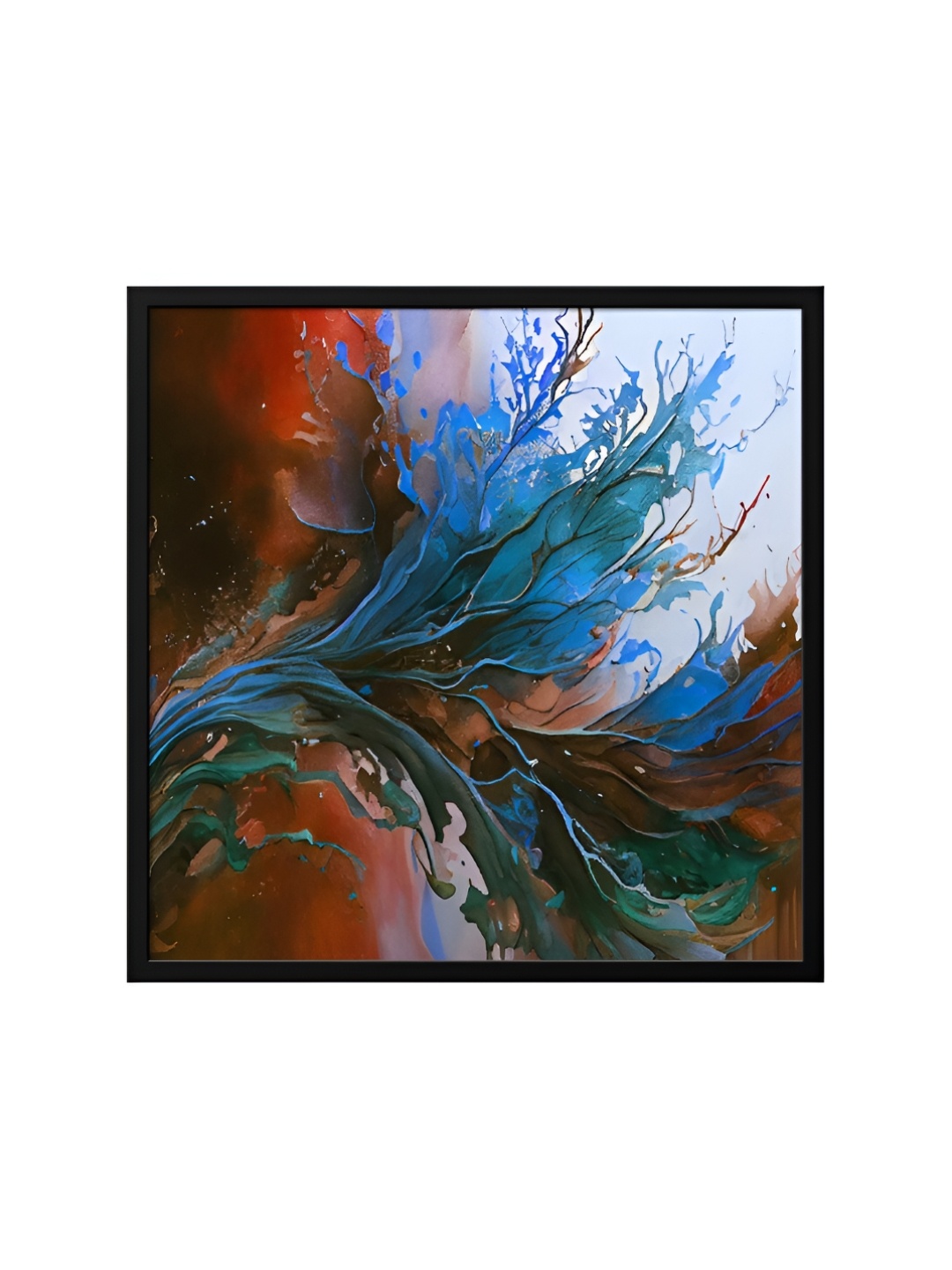 

999Store Black & Blue Canvas Abstract Wall Art