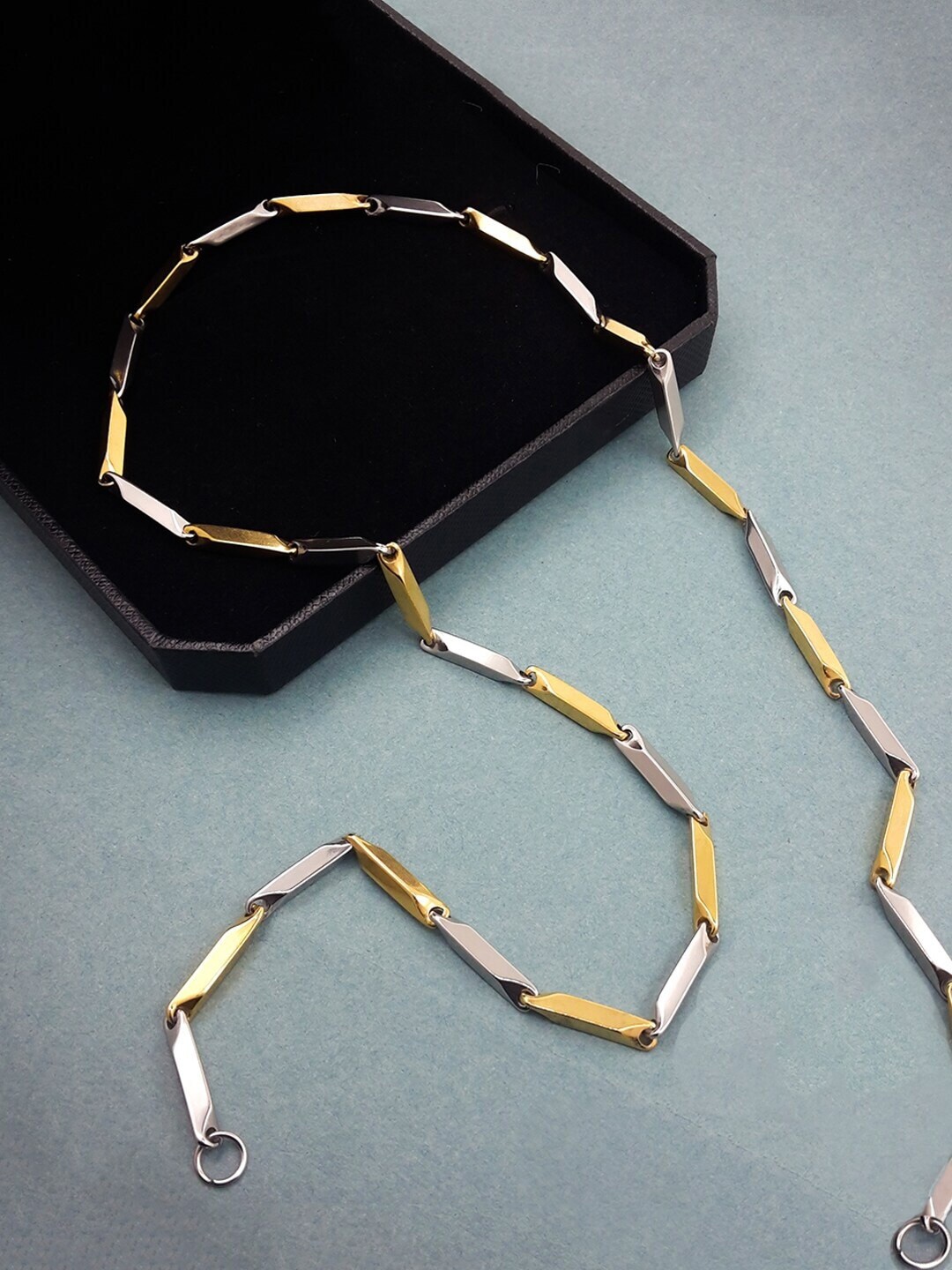 

FIMBUL Men Silver-Plated Stainless Steel Chain