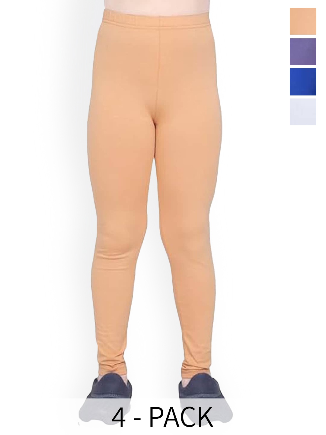 

BAESD Girls Pack Of 4 Churidar-Length Leggings, Blue