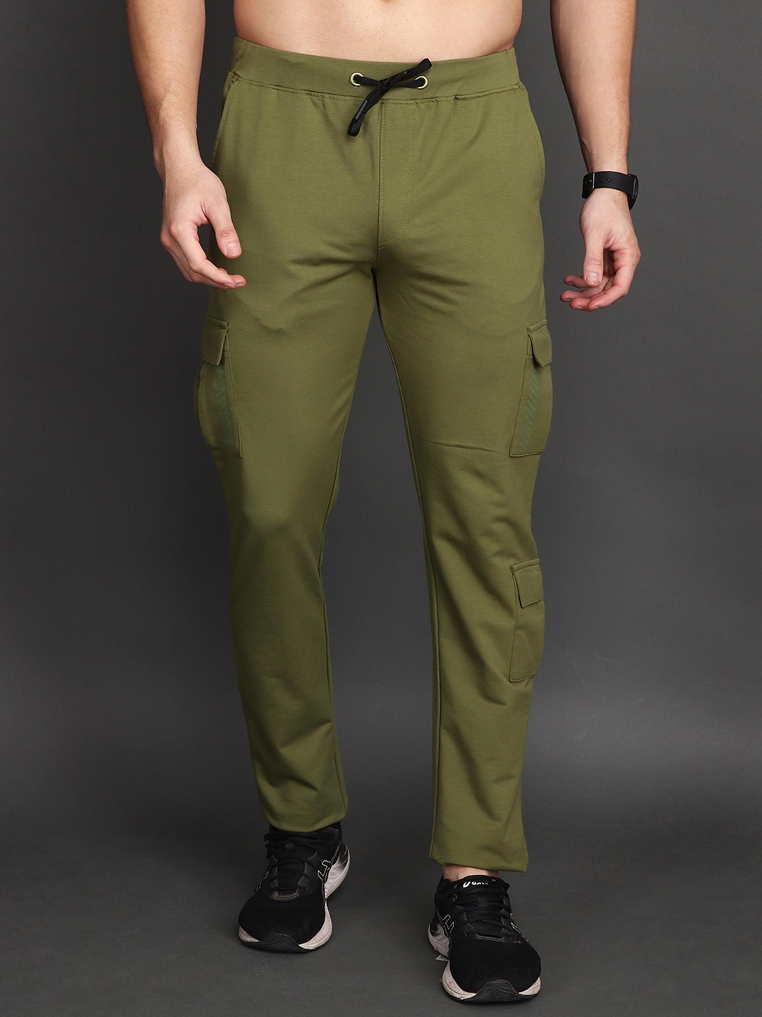 

Albion By CnM Men Mid-Rise Cotton Track Pant, Olive