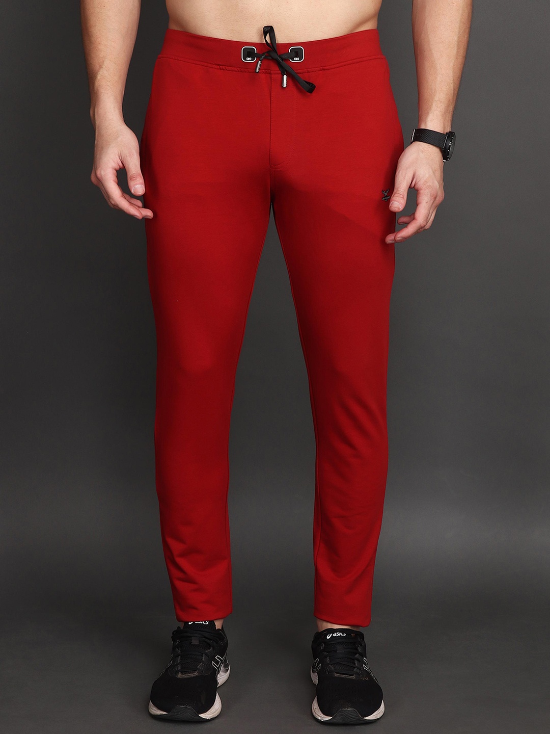 

Albion By CnM Men Mid-Rise Cotton Track Pant, Red