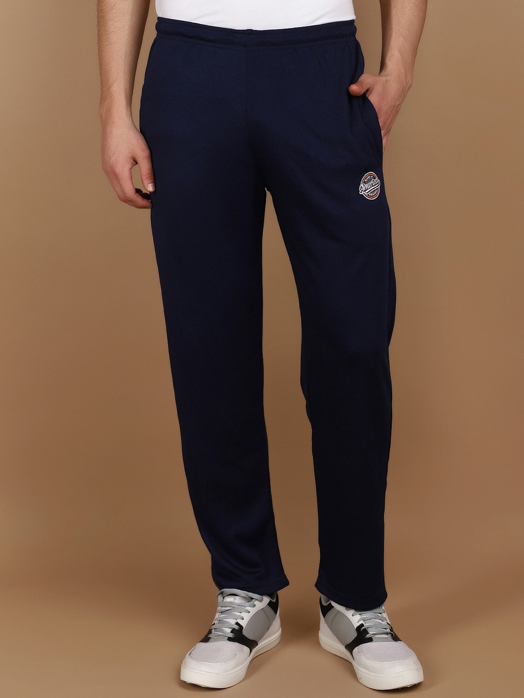 

V-Mart Men Mid-Rise Track Pants, Navy blue