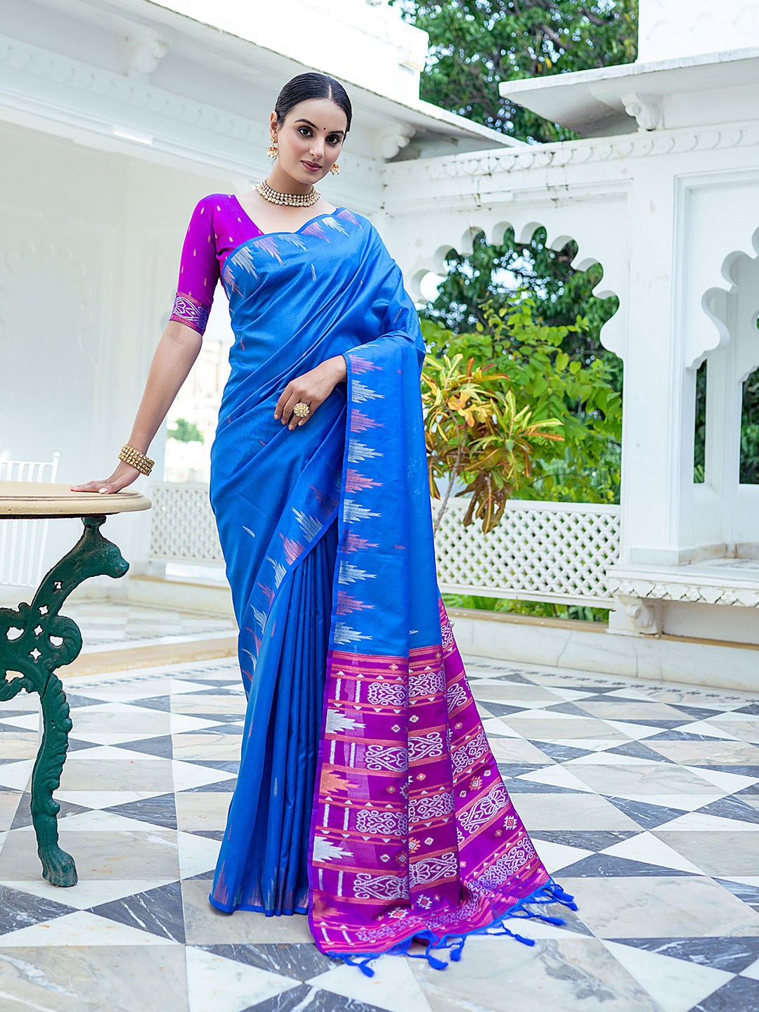 

Anouk Woven Design Designer Banarasi Saree, Blue