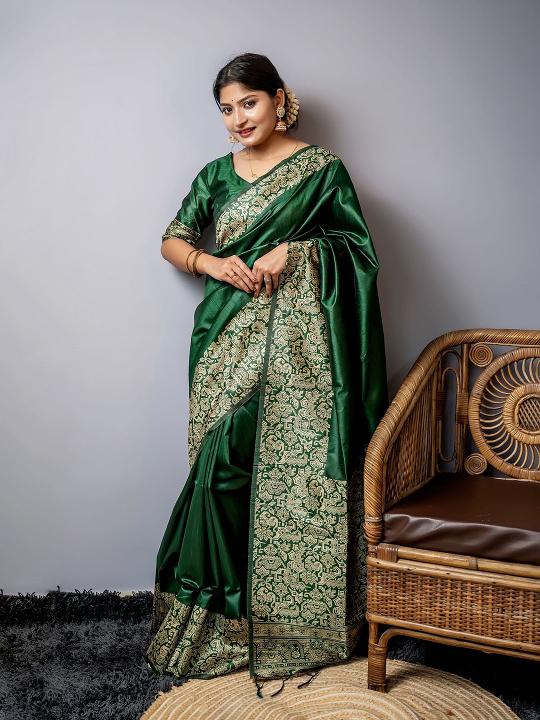 

Anouk Banarasi Saree, Green