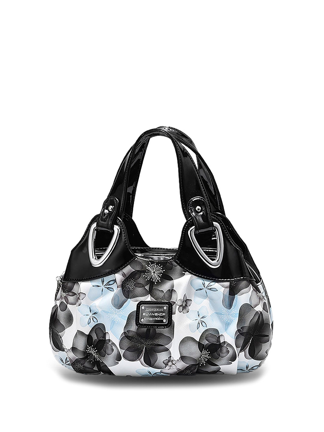 

SYGA Printed Leather Structured Handheld Bag, Blue