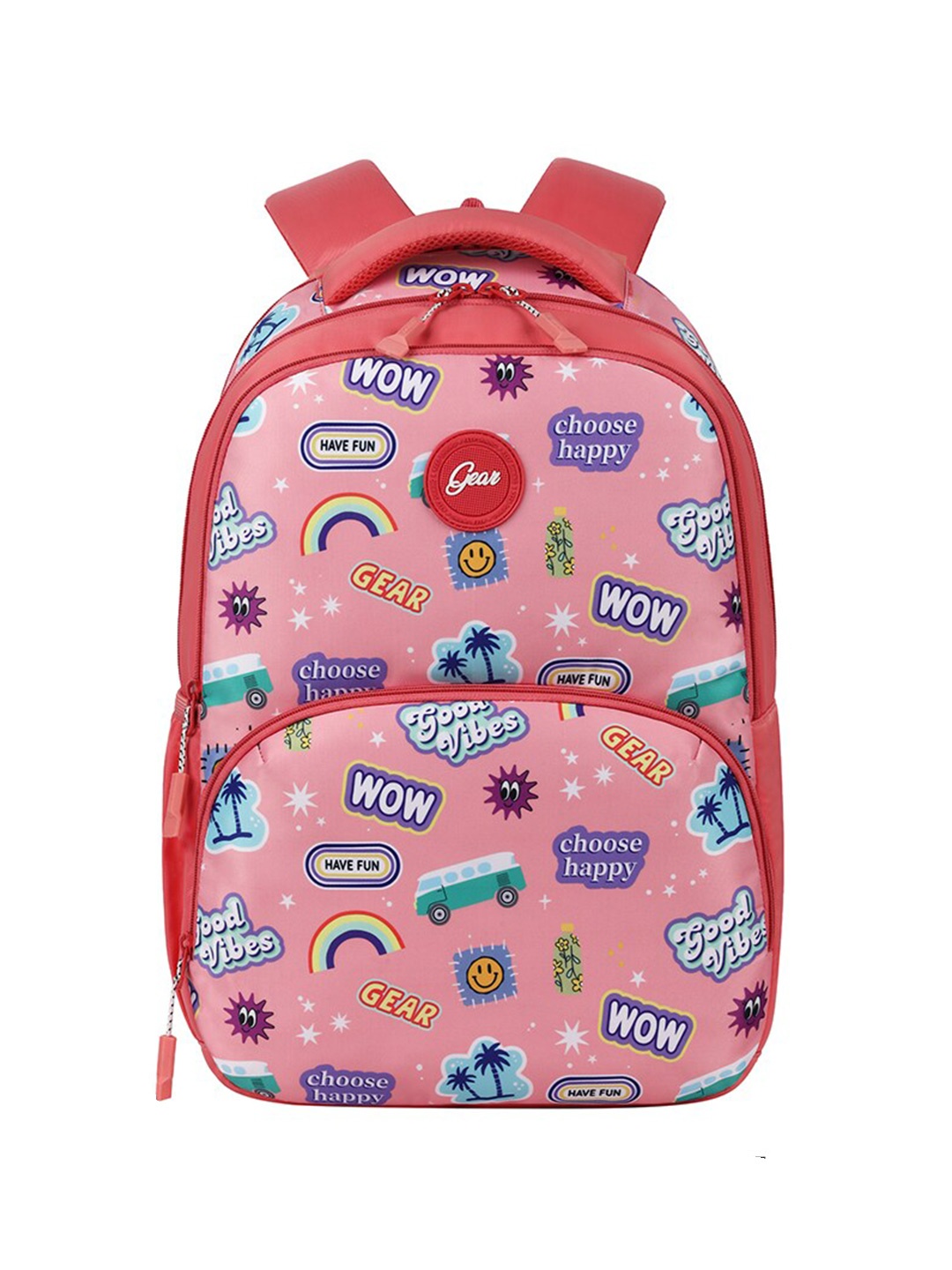 

Gear Girls Graphic Printed Backpack, Pink
