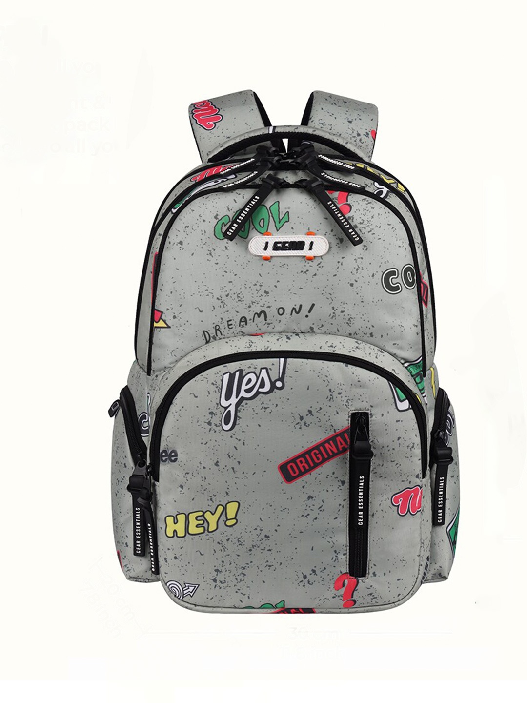 

Gear Skater Boys Graphic Printed Backpack, Green