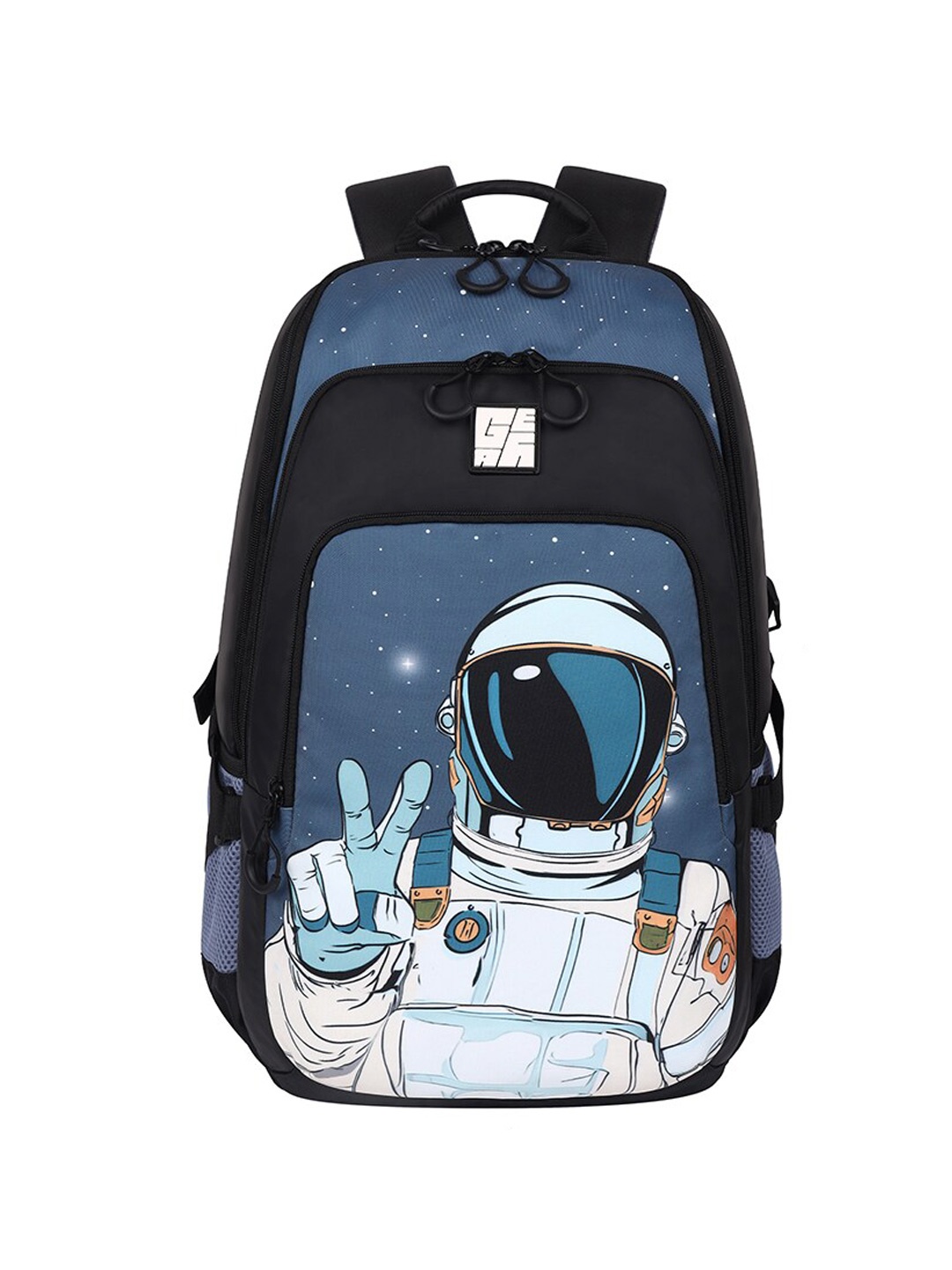 

Gear Boys Astronomer Printed Backpack with Compression Straps, Grey