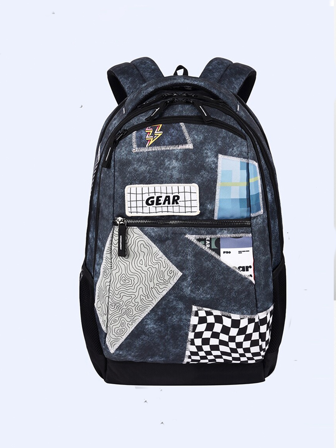

Gear Boys Graphic Printed Water Resistance Backpack, Grey
