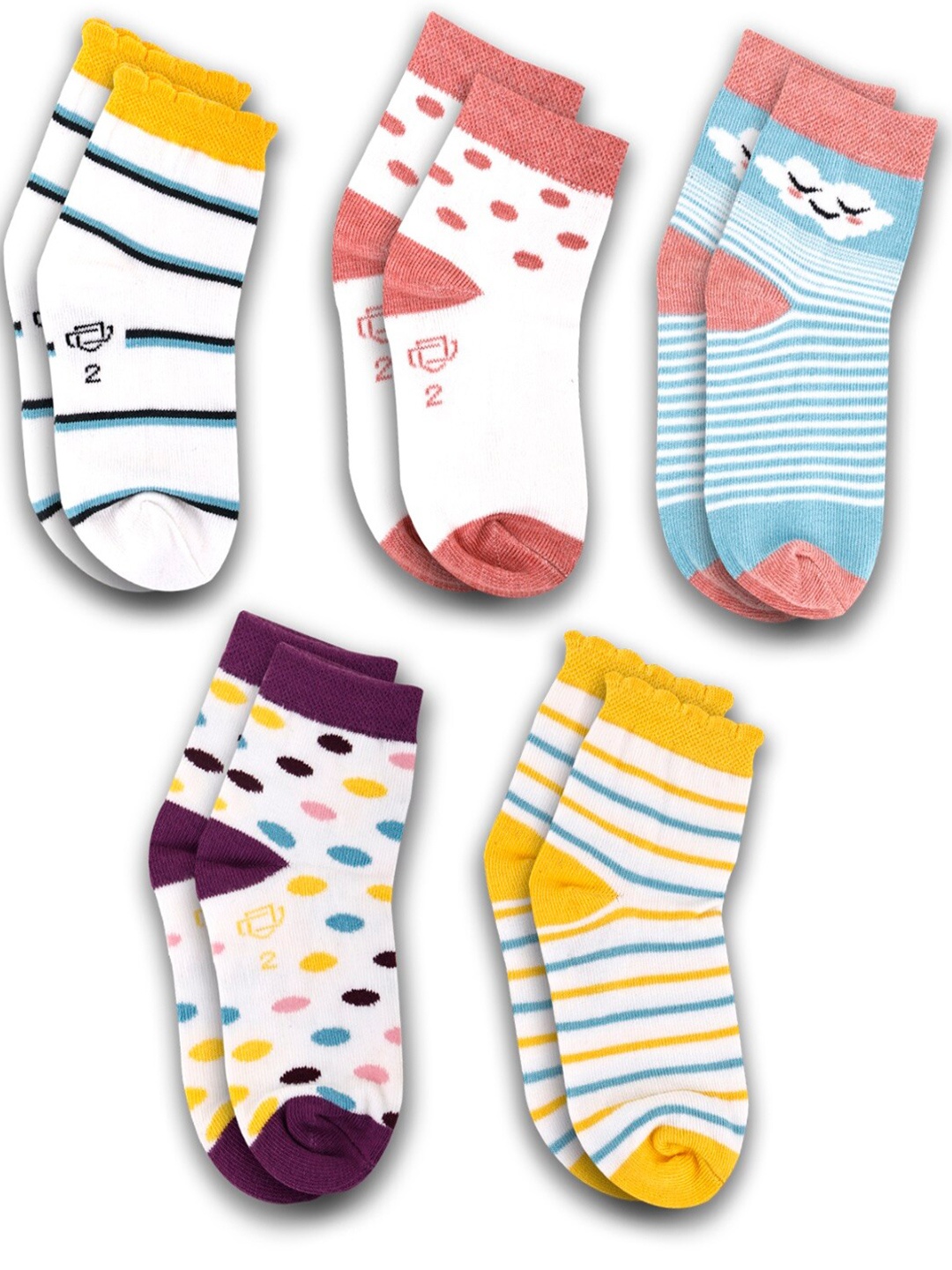

Dollar Socks Kids Pack Of 5 Assorted Ankle-Length Socks