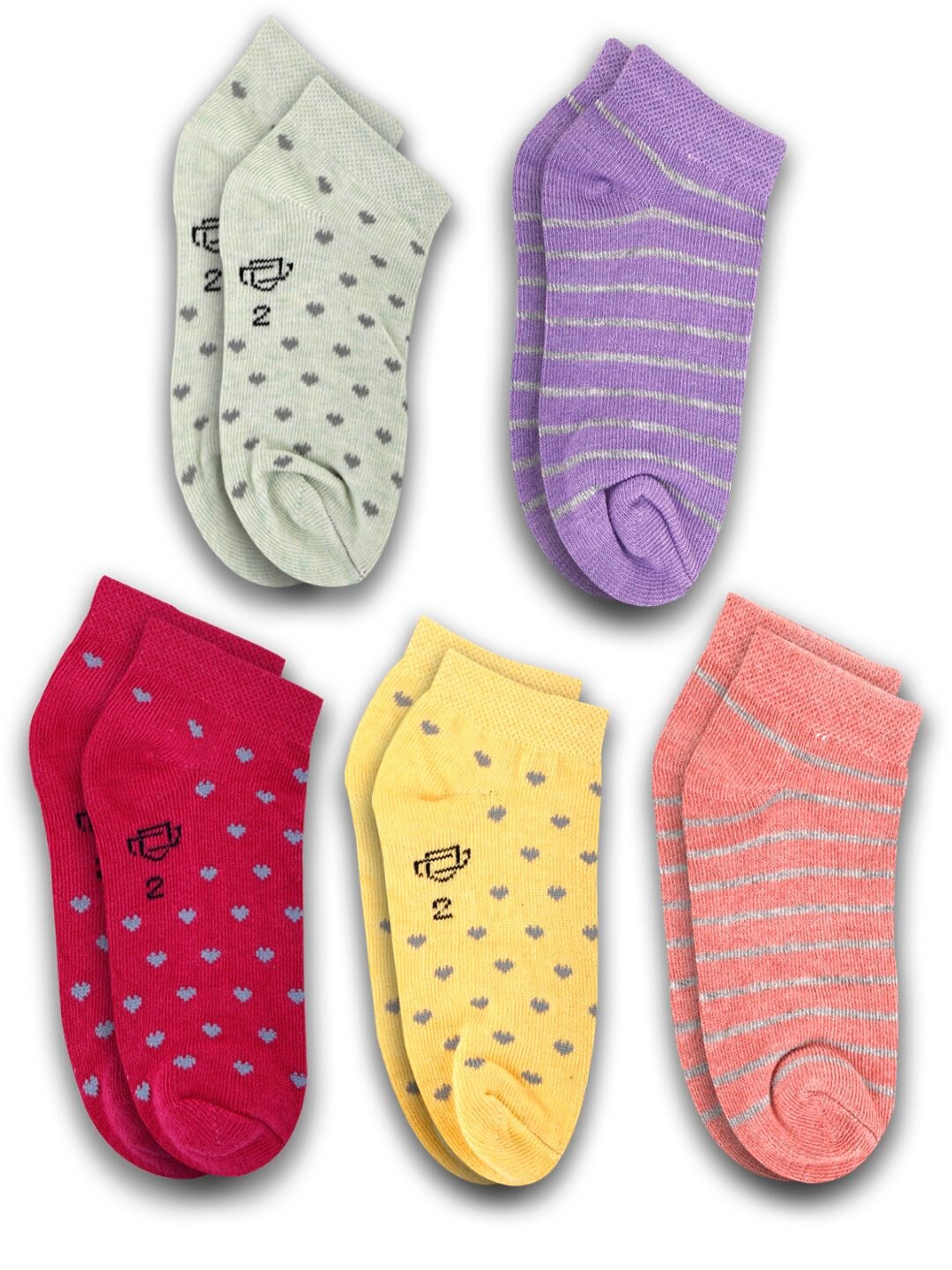 

Dollar Socks Kids Pack Of 5 Assorted Ankle-Length Socks