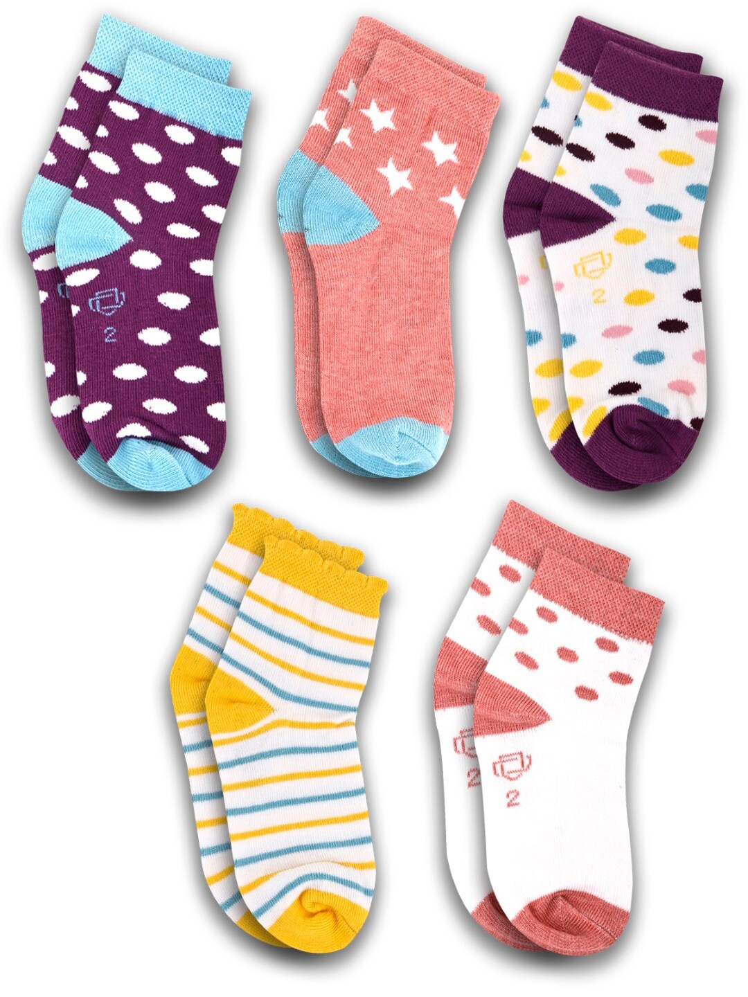 

Dollar Socks Kids Pack Of 5 Assorted Ankle-Length Socks