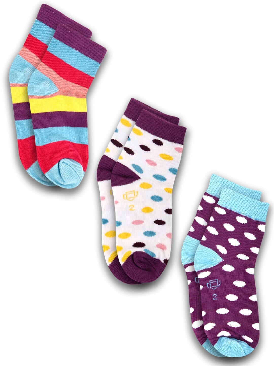 

Dollar Socks Kids Pack Of 3 Assorted Ankle-Length Socks