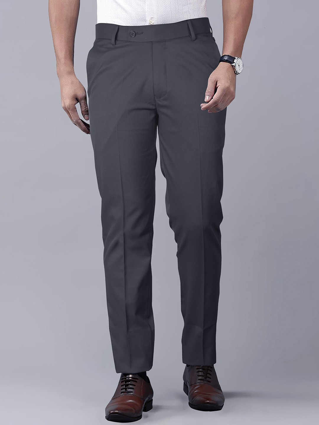 

Jb Just BLACK Men Urban Slim Fit Wrinkle Free Trousers, Grey