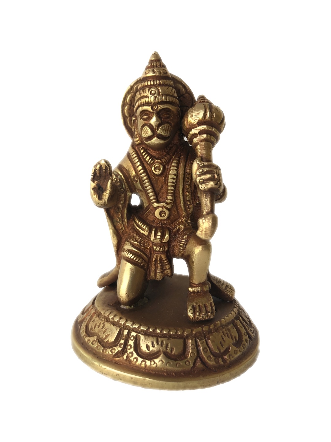 

Aakrati Brown Medium Lord Hanuman Religious Idol Brass Showpiece