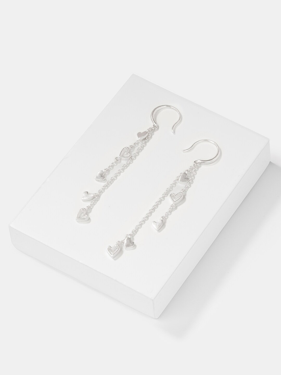 

SHAYA Contemporary Drop Earrings, Silver