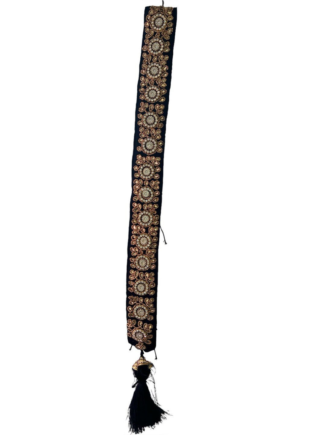 

FIMBUL Bharatanatyam Poola Jadalu Kunjalam Billalu Set Braid, Gold