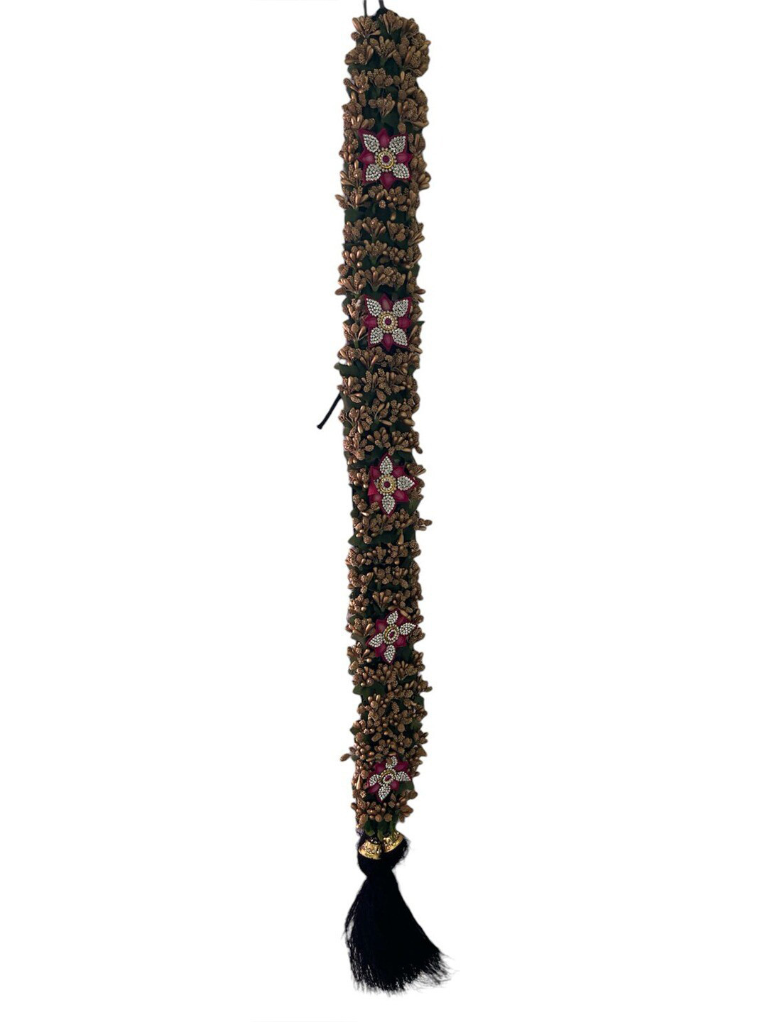 

FIMBUL Poola Jadalu Kunjalam Billalu Set Braid, Red